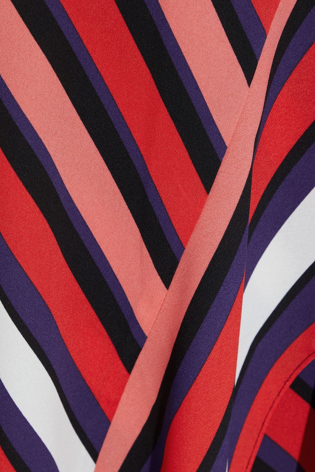 DIANE VON FURSTENBERG تنورة "تيلدا" ملتفّة من الكريب المخطط