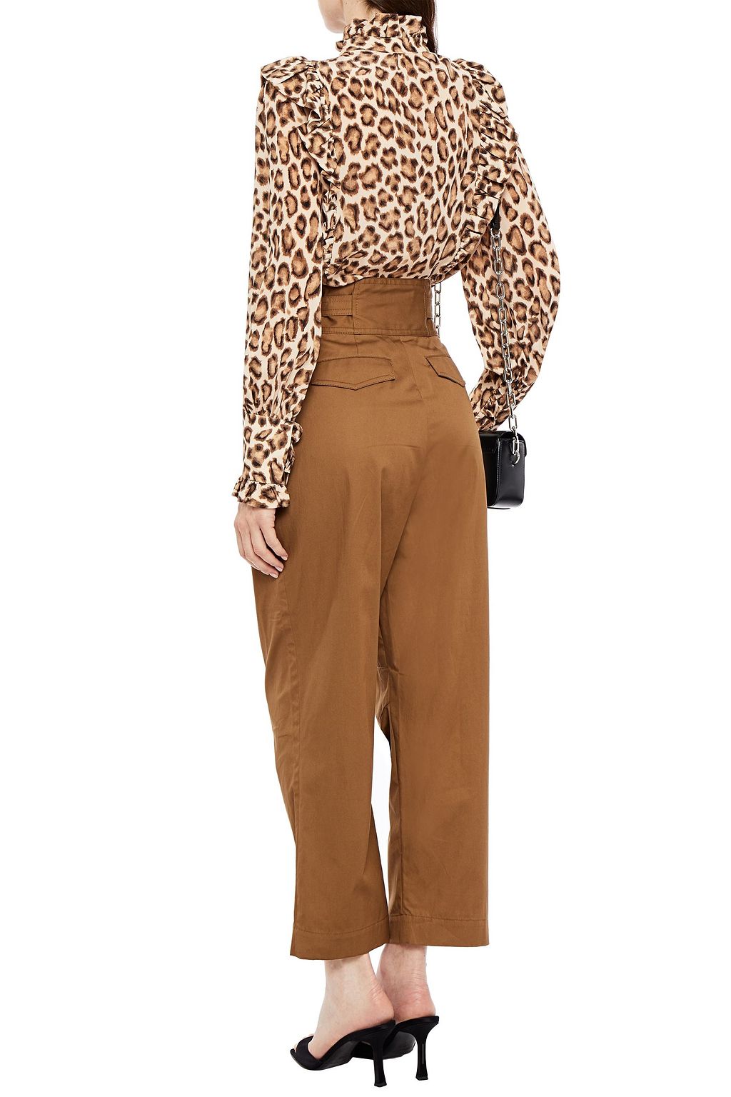 ZIMMERMANN Ladybeetle cropped cotton-twill straight-leg pants