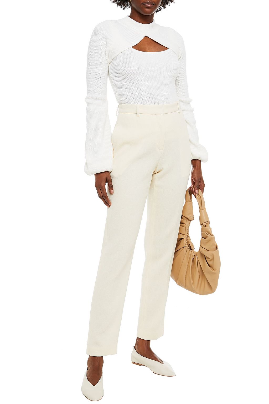 ROSETTA GETTY Wool-crepe tapered pants