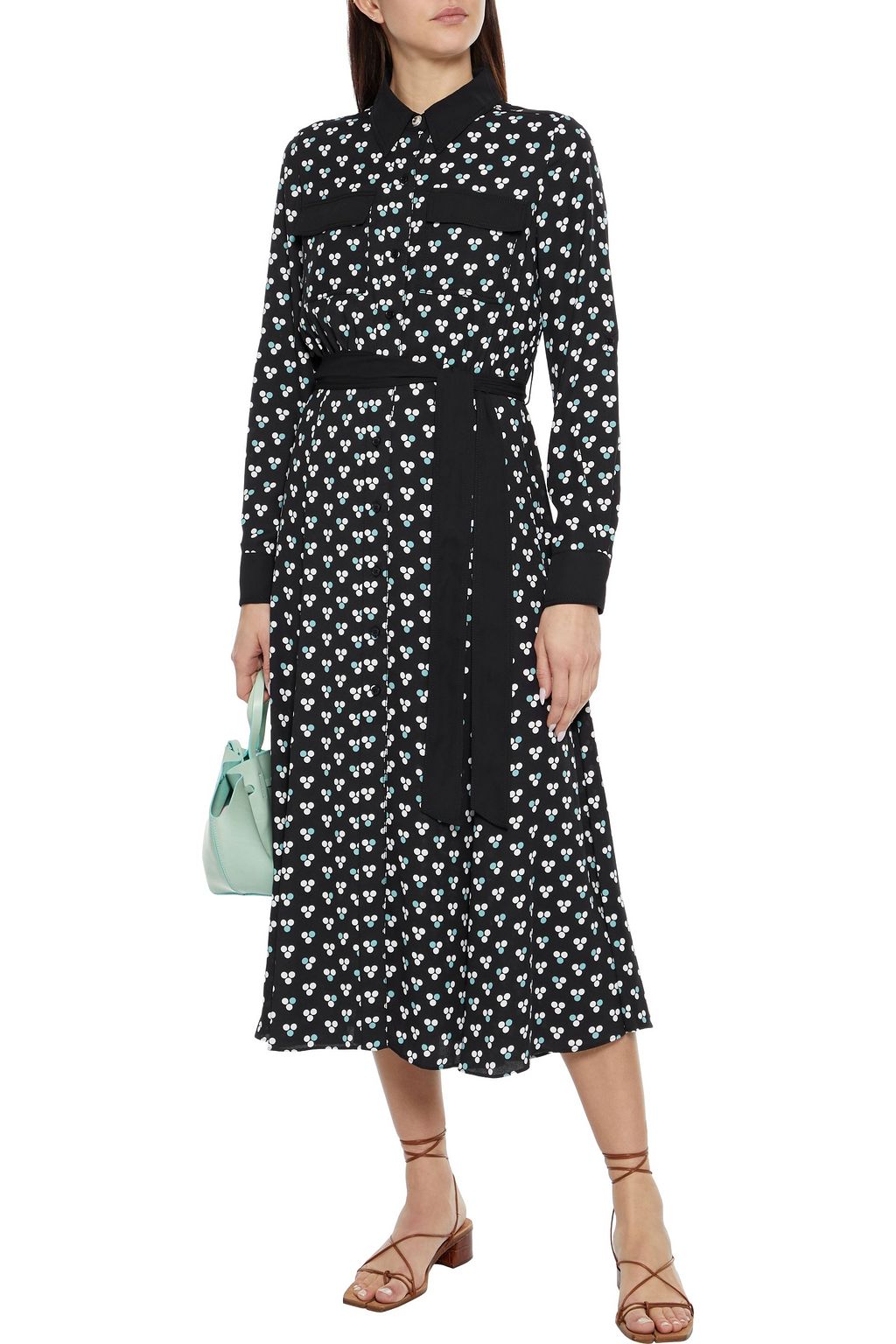 DIANE VON FURSTENBERG Antoinette printed crepe de chine midi shirt dress
