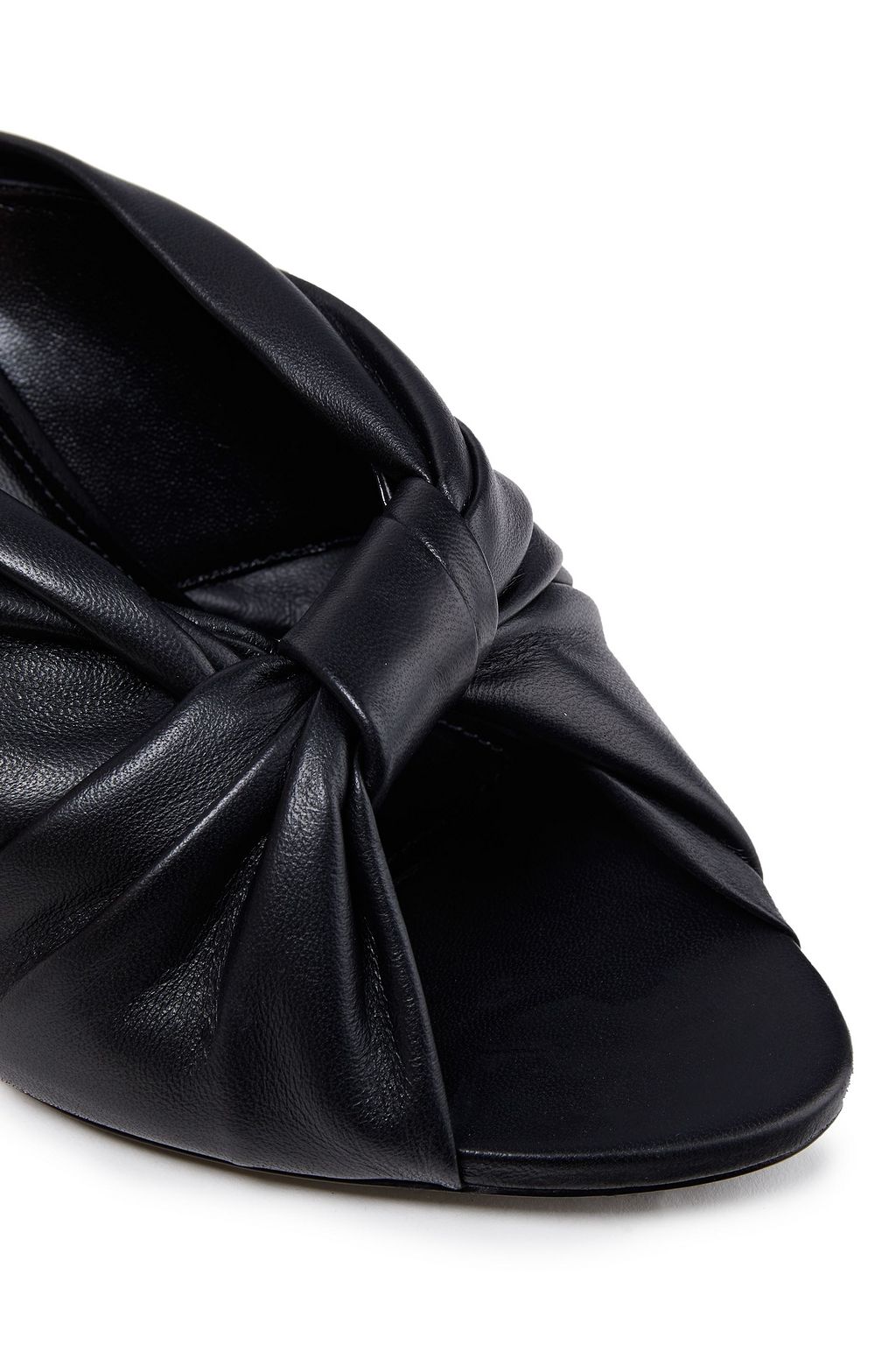 BALENCIAGA Drapy Mules aus Leder mit Knotendetail