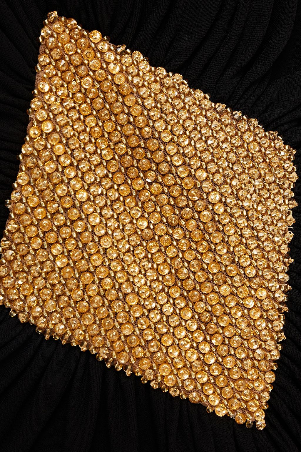 BALMAIN Gathered embellished jersey mini dress
