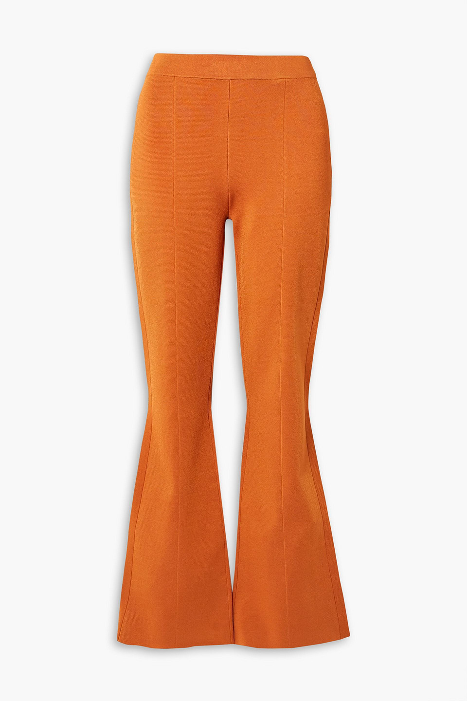 Joseph Knitted Flared Pants In Orange