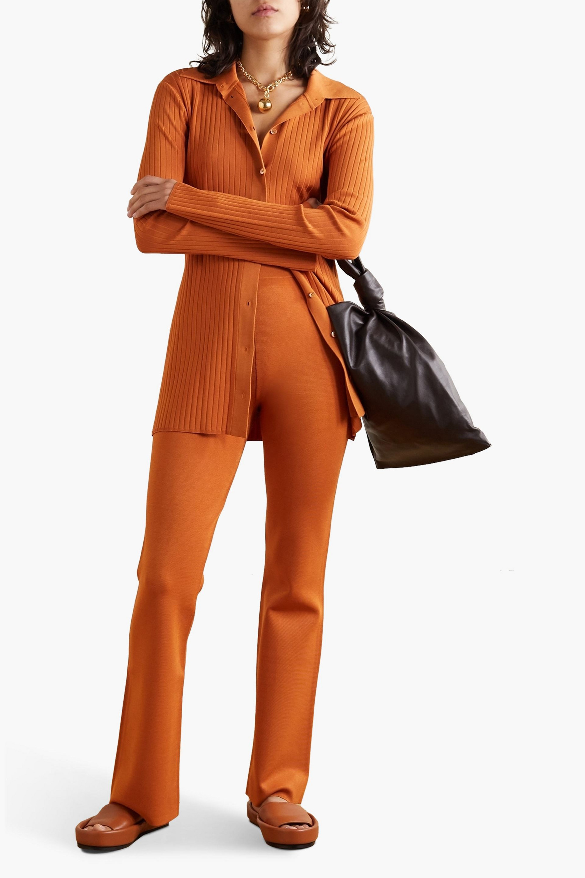 JOSEPH Knitted flared pants