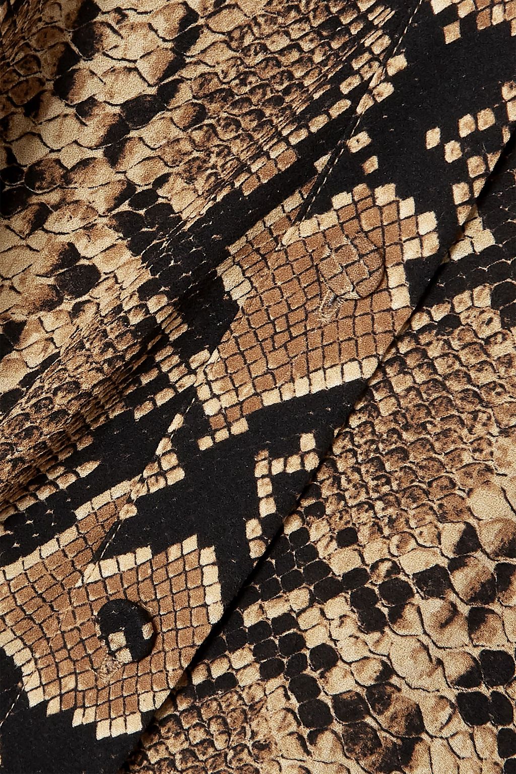 MICHAEL KORS COLLECTION Snake-print silk crepe de chine shirt