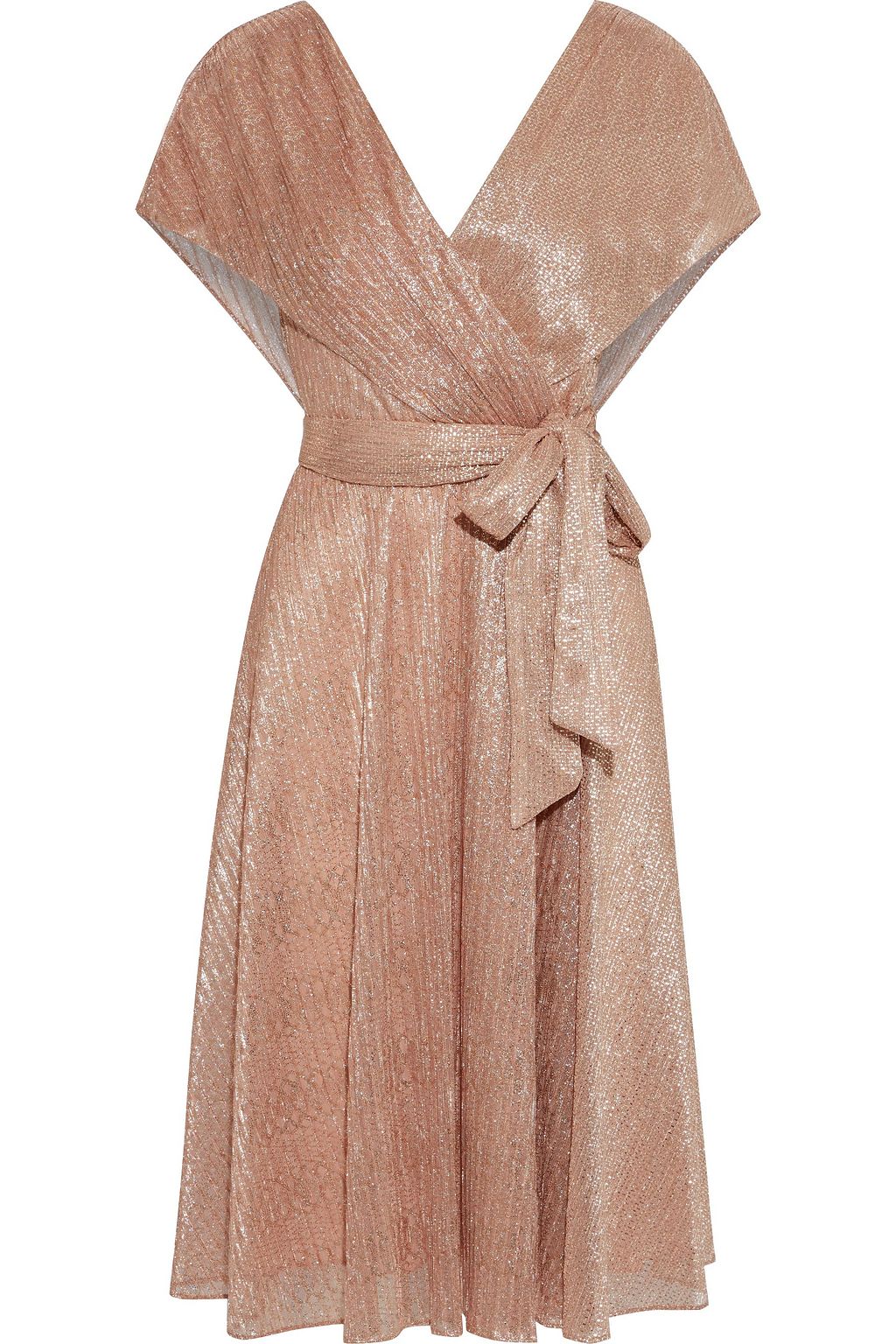 alice and olivia rose gold dress