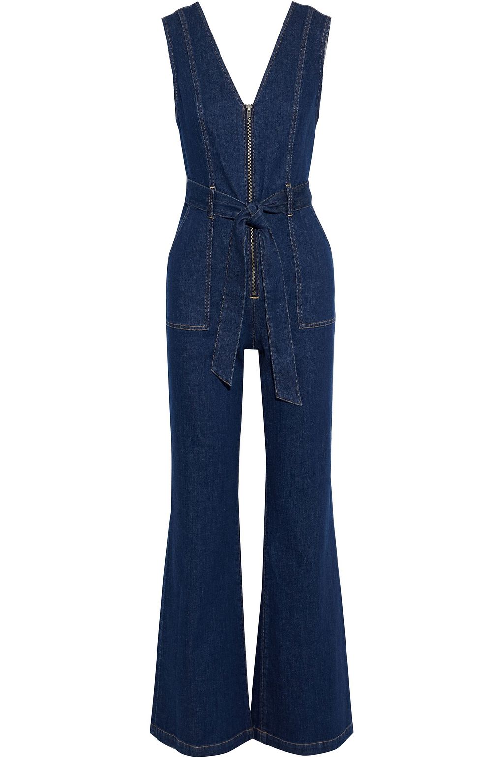 alice and olivia jumpsuit denim