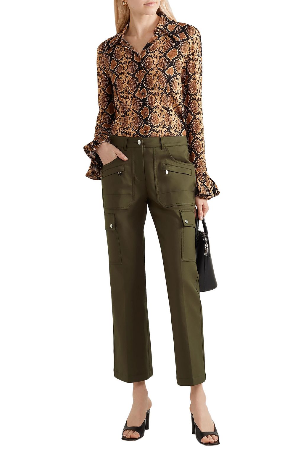 MICHAEL KORS COLLECTION Cotton-twill flared pants