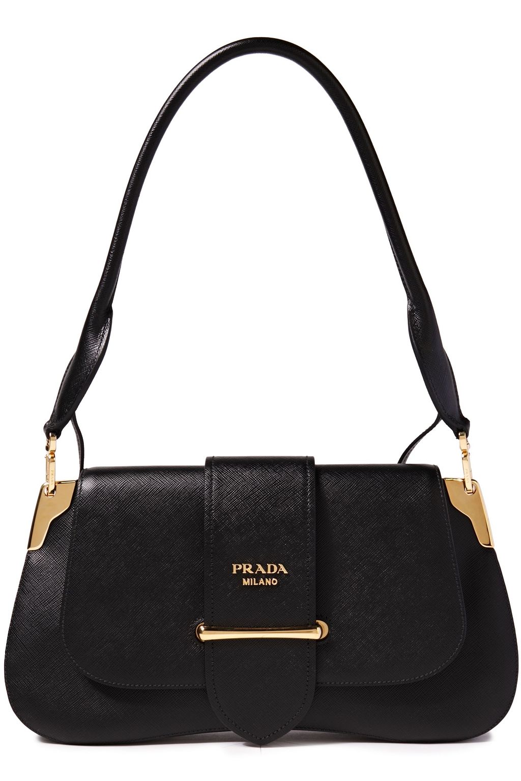 prada pebbled shoulder bag