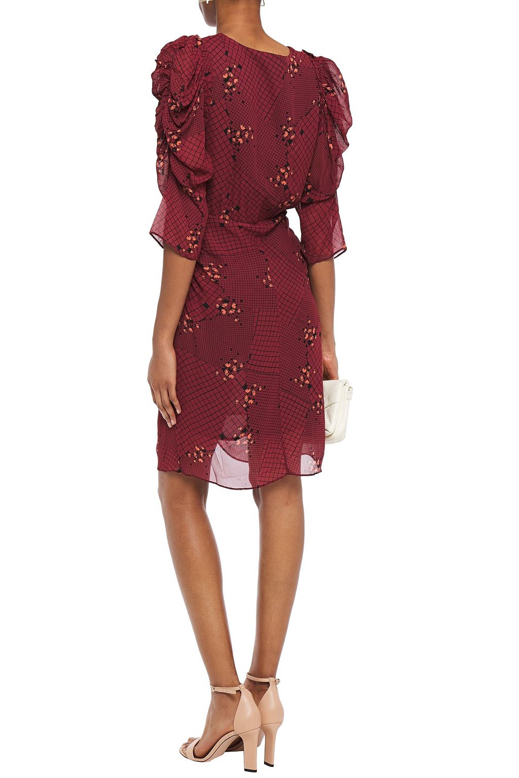 HOFMANN COPENHAGEN Lea ruched printed georgette dress