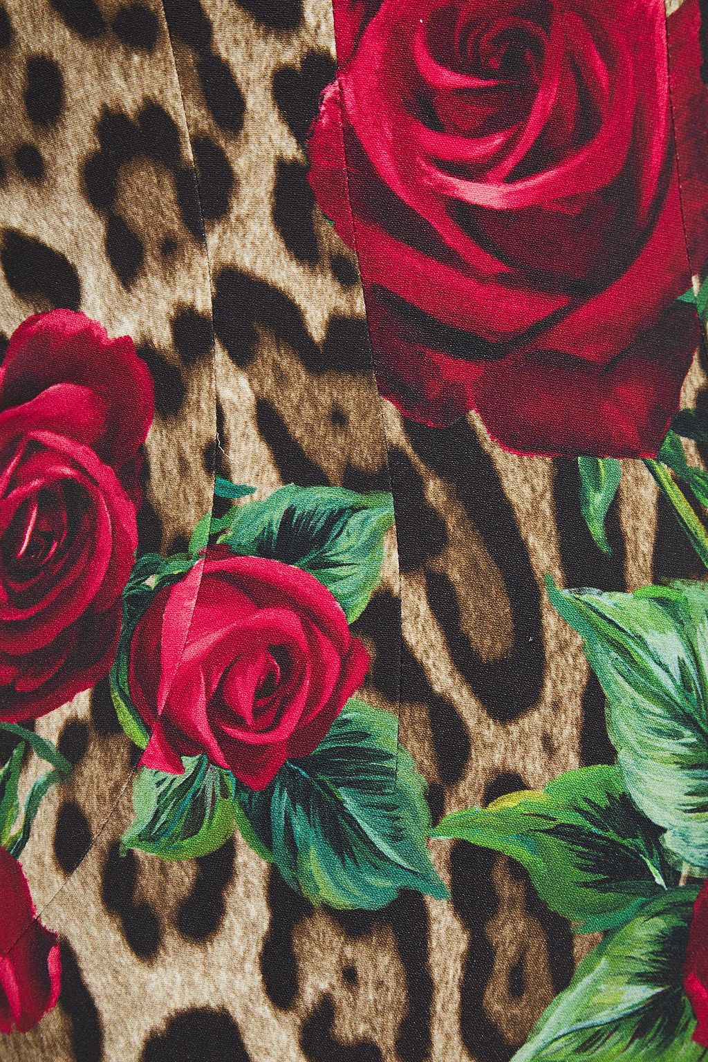 DOLCE&GABBANA فستان من الكريب المطبع برسومات