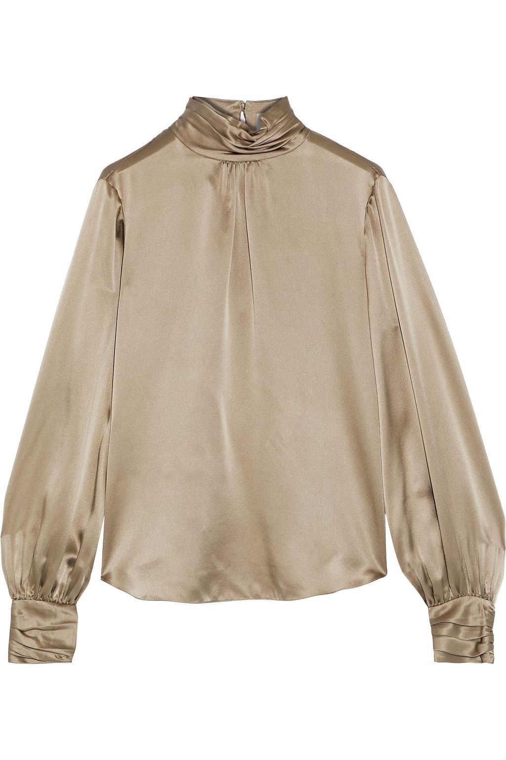 silk turtleneck blouse
