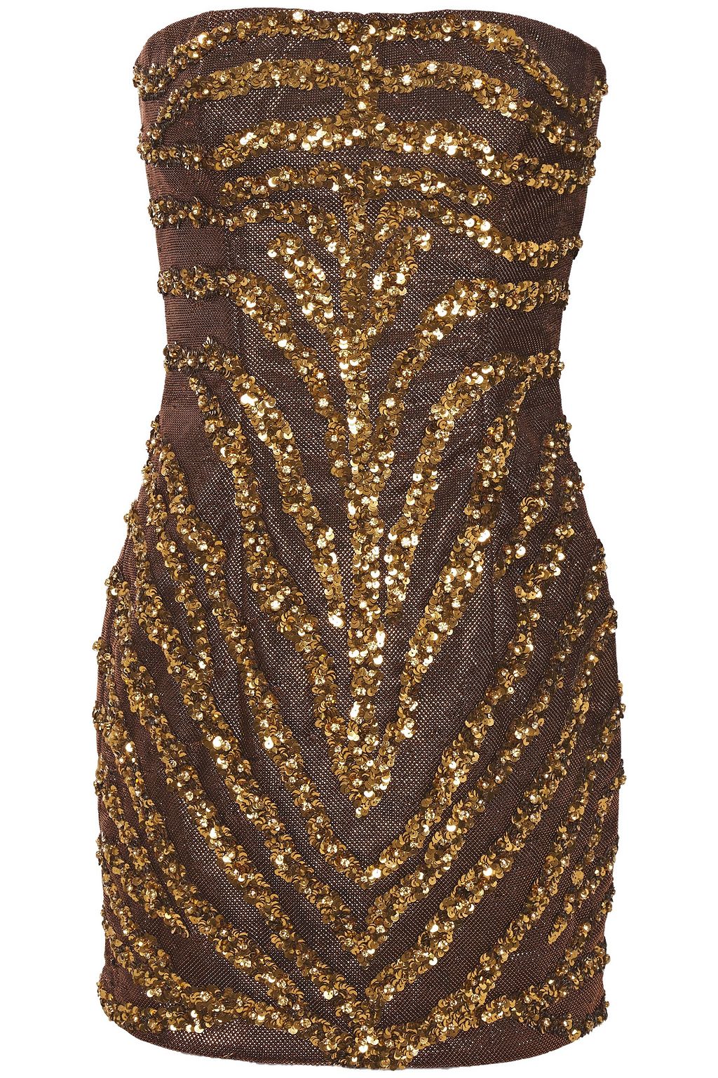 balmain sequin mini dress