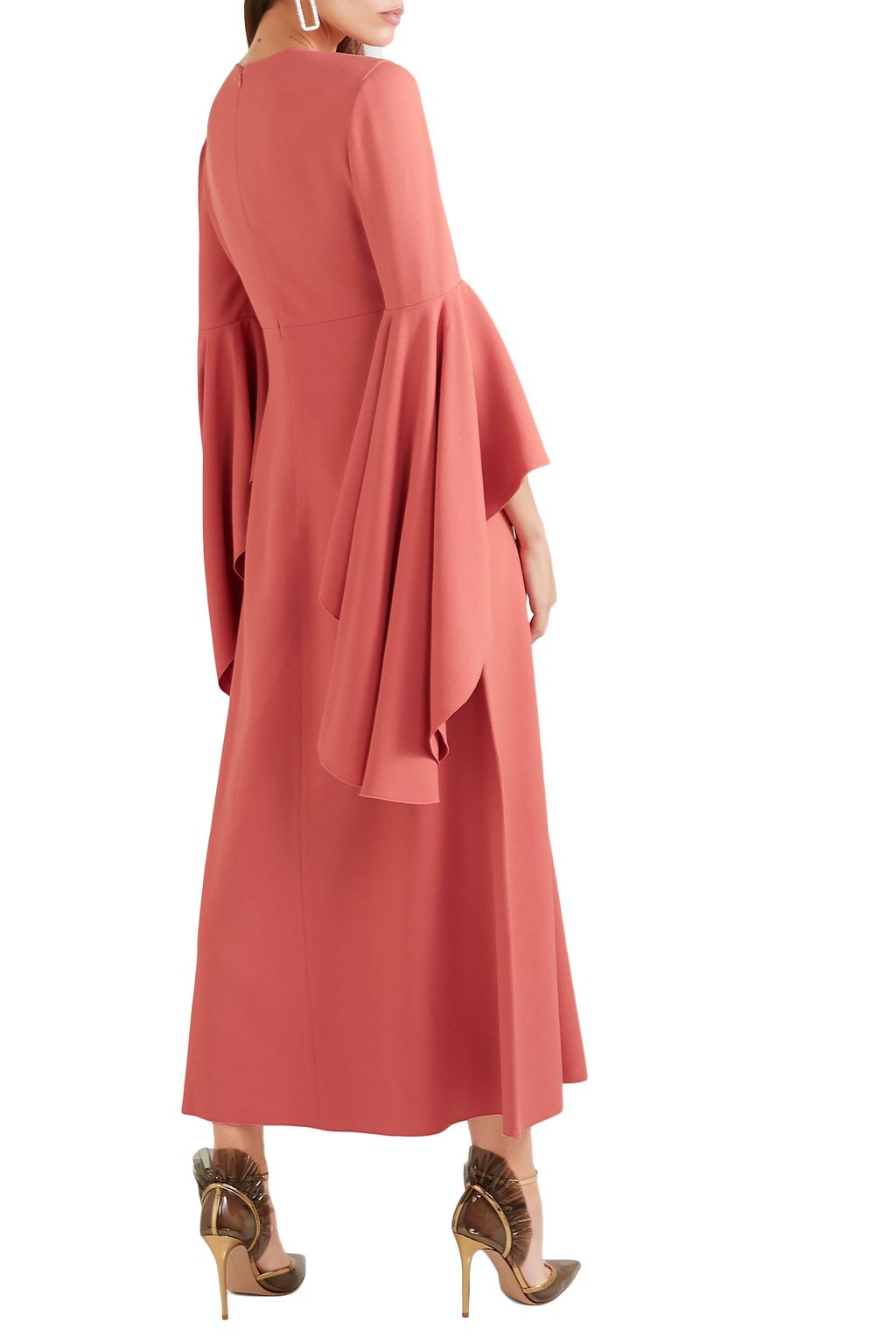 GIAMBATTISTA VALLI Fluted crepe midi dress