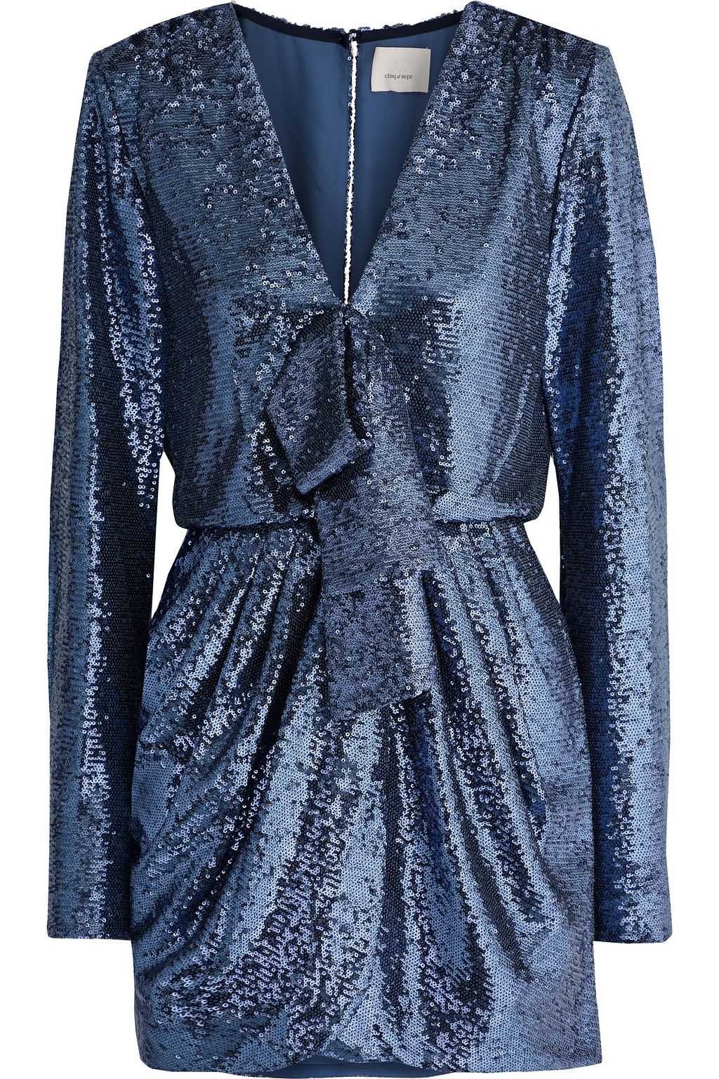 CINQ À SEPT Skylar wrap-effect sequined tulle mini dress | Sale up to ...