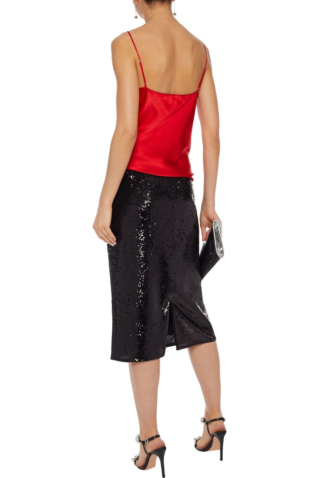 CINQ À SEPT Marta sequined tulle skirt