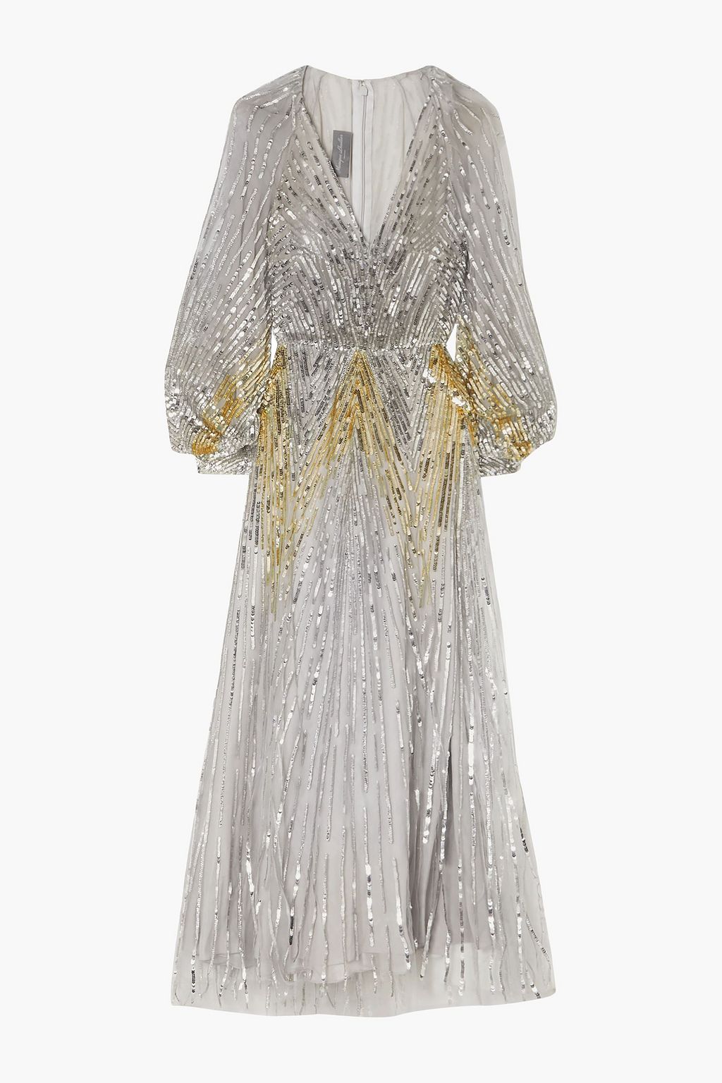 Monique lhuillier silver dress Clearance