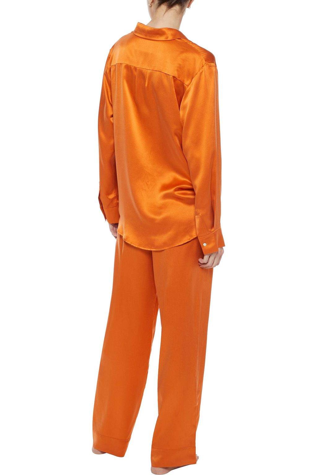 ASCENO Washed-silk pajama pants