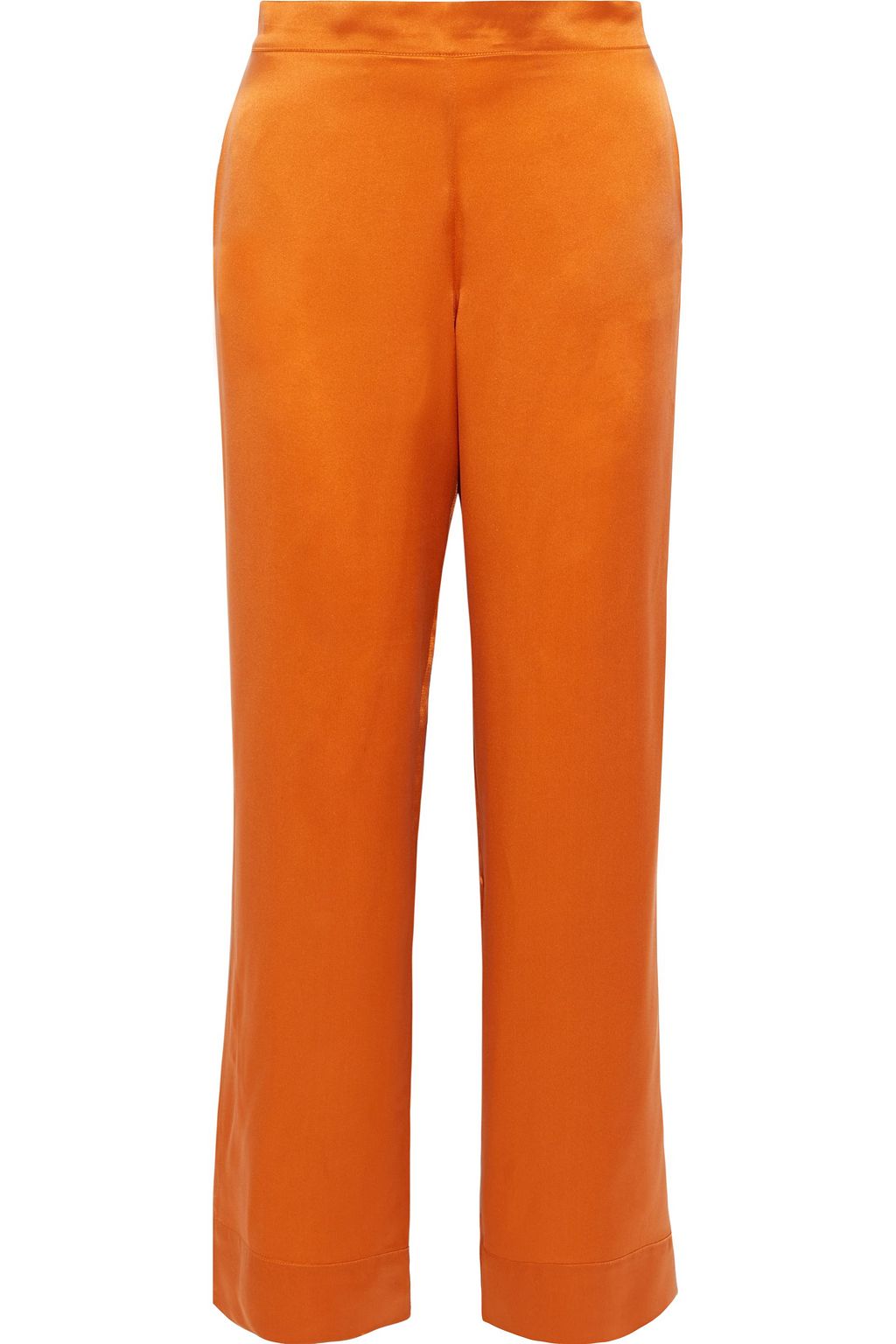 Bright orange Washedsilk pajama pants Sale up to 70 off THE