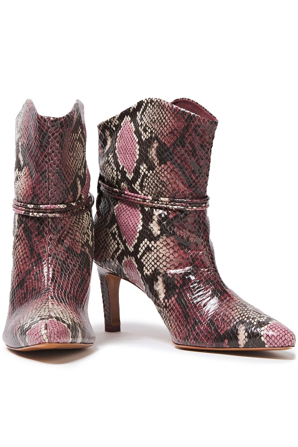 ZIMMERMANN Tie-detailed leather ankle boots