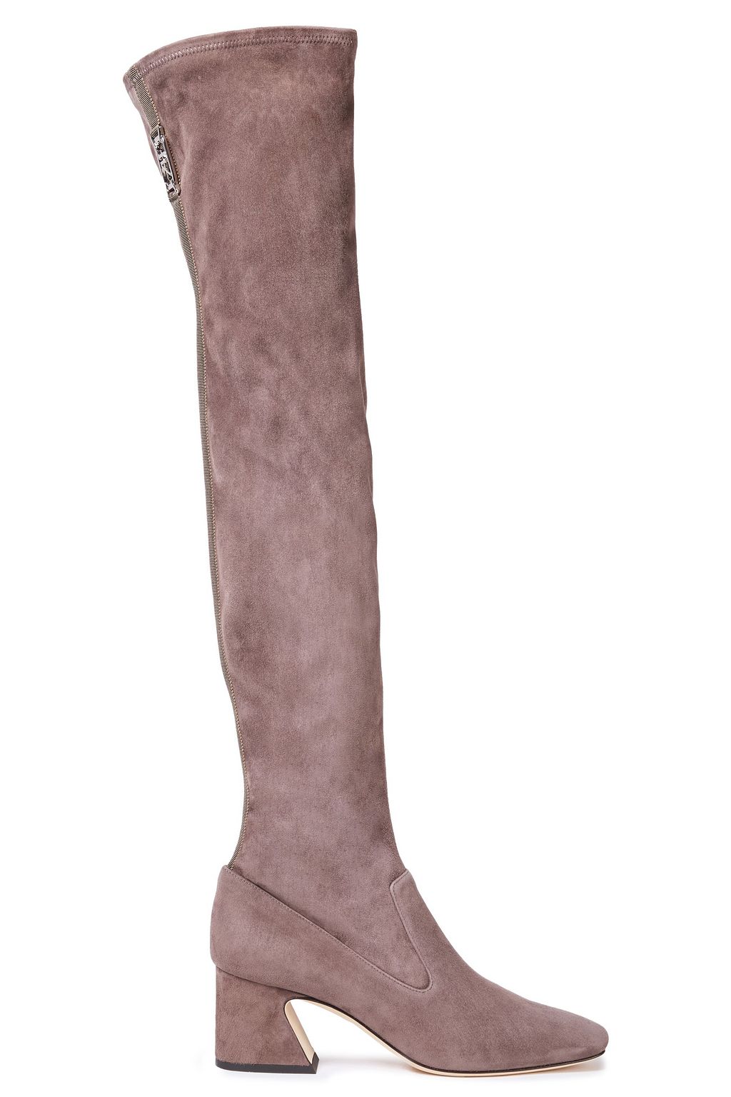 stretch suede over the knee boots