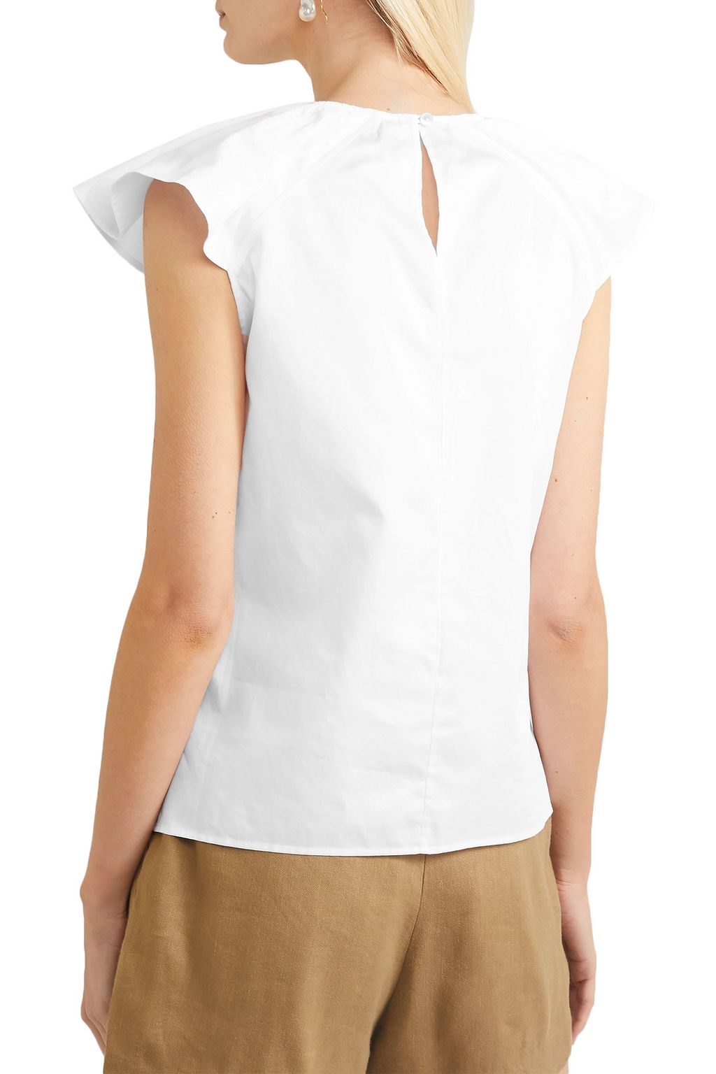 JASON WU COLLECTION Ruffled cotton-poplin top