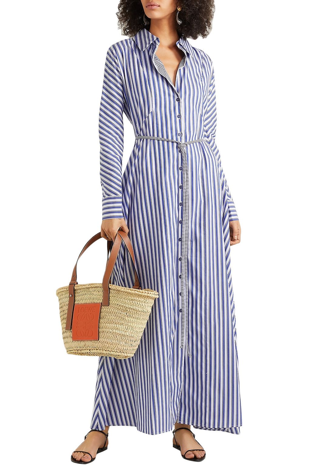 EVI GRINTELA Victoria striped cotton maxi dress
