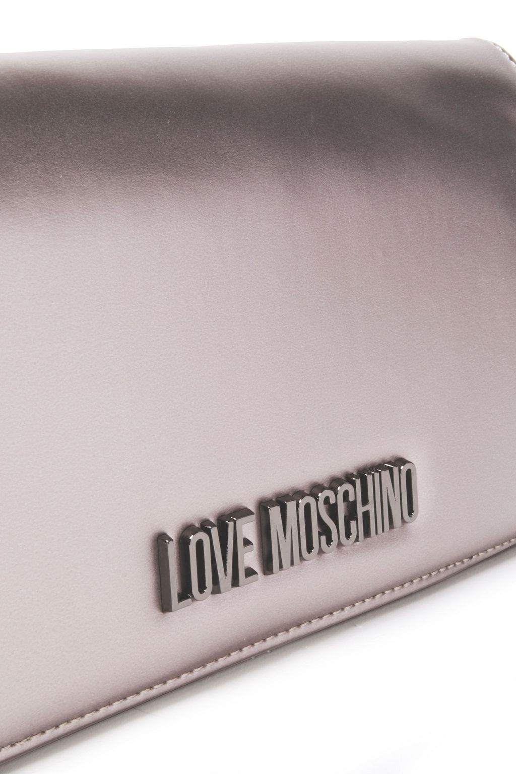 LOVE MOSCHINO Metallic faux leather cross-body bag