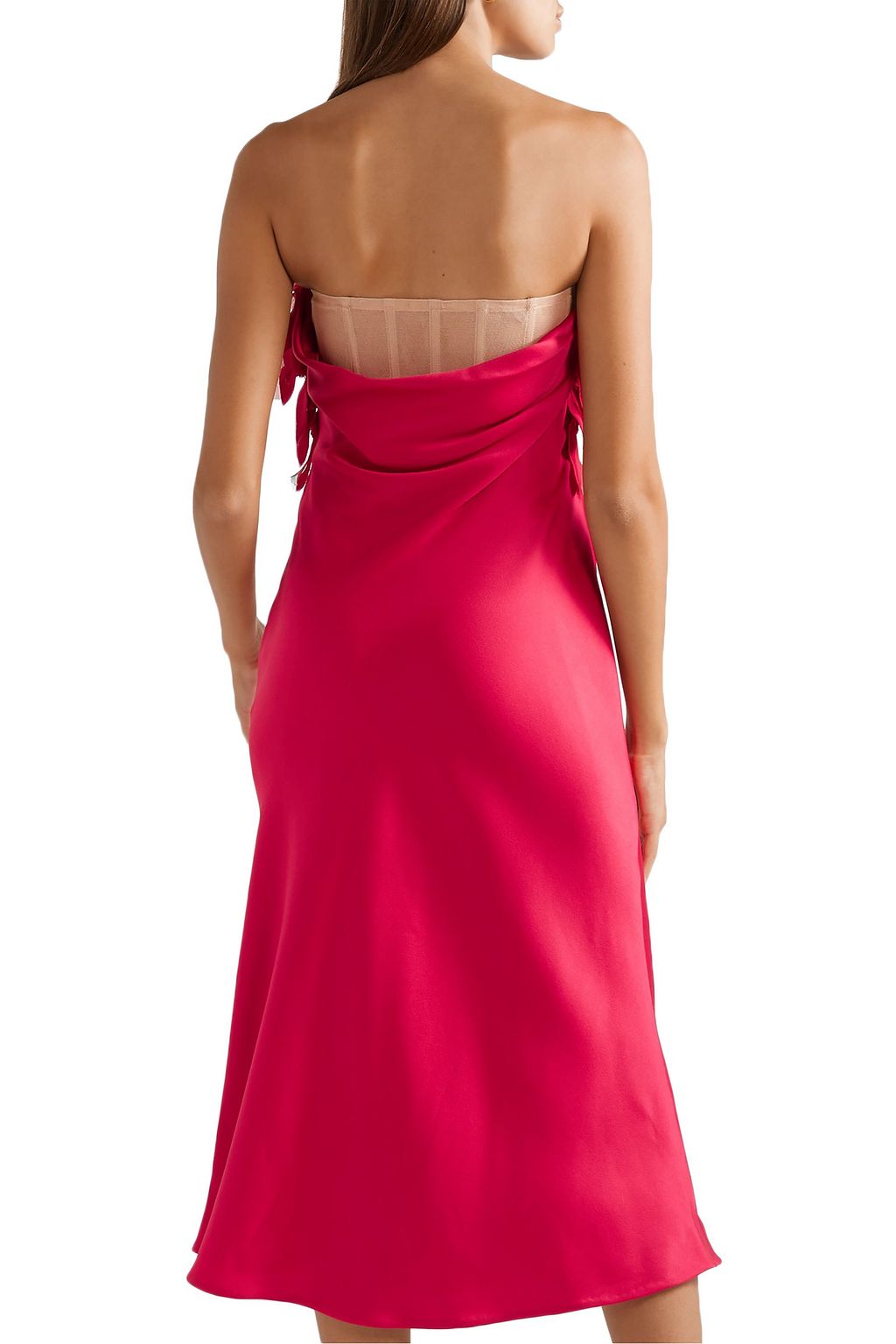 JASON WU COLLECTION Strapless ruffled satin midi dress