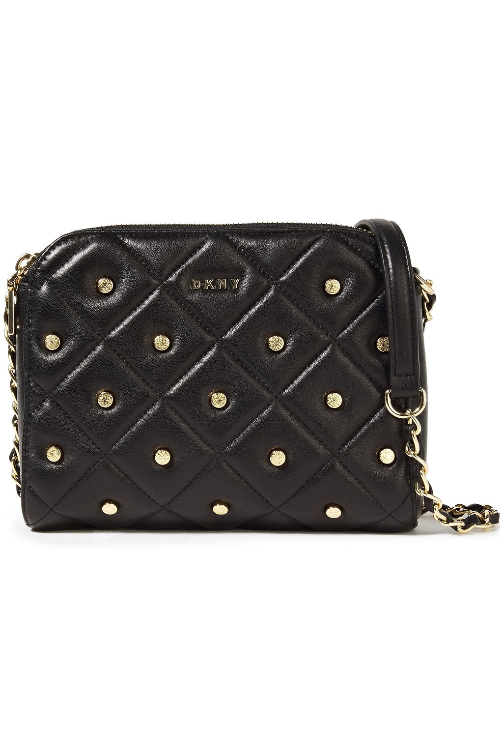 DKNY Studded quilted leather shoulder bag THE