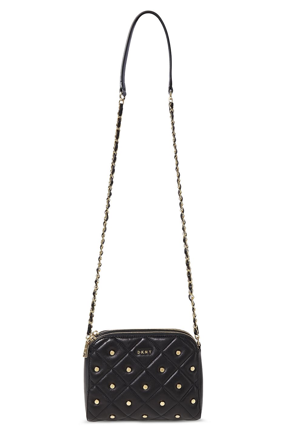 dkny quilted leather shoulder bag