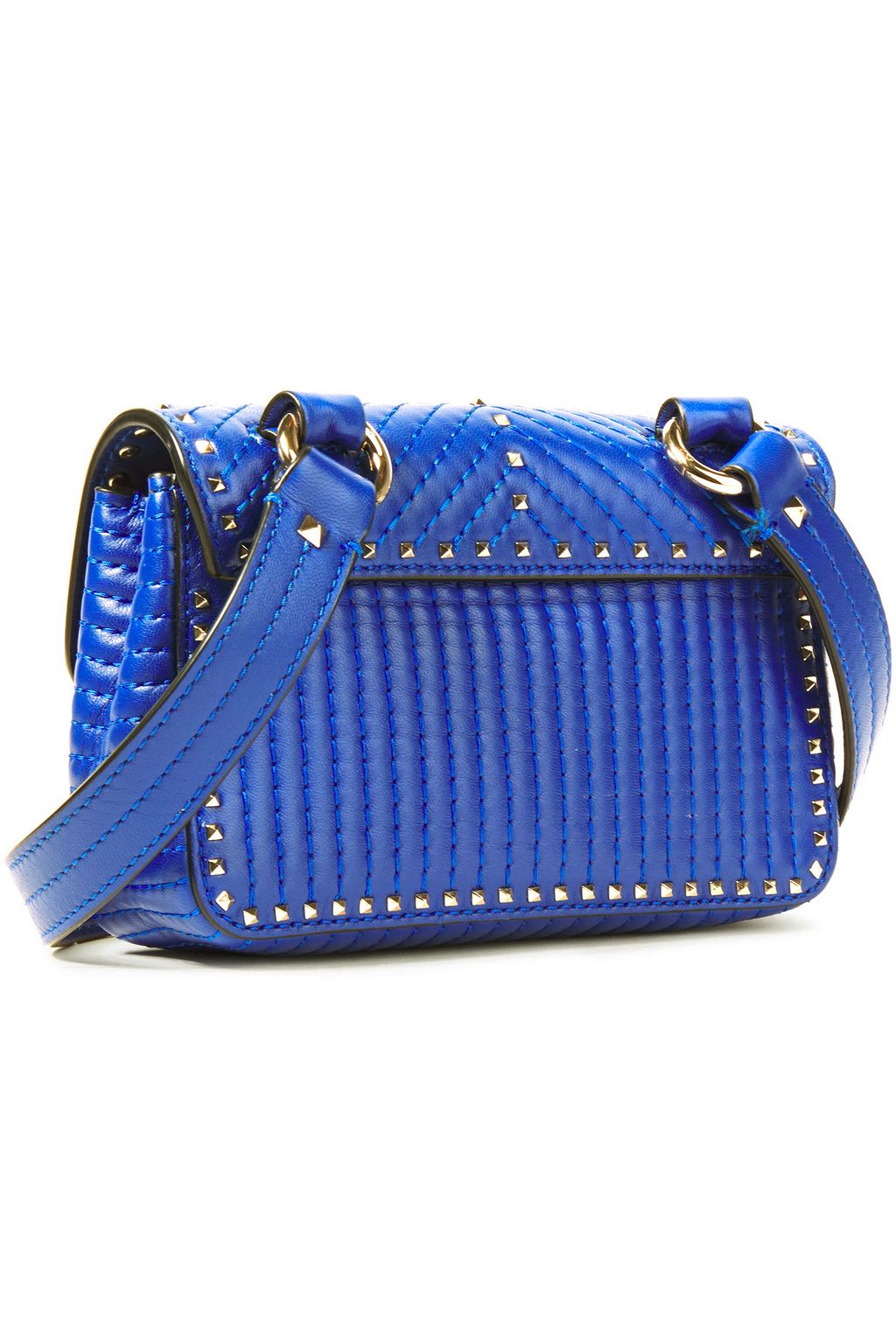 VALENTINO GARAVANI Studded quilted leather shoulder bag THE