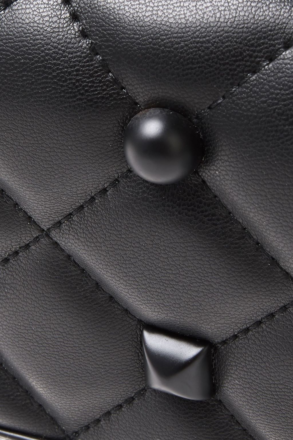 LOVE MOSCHINO Studded quilted faux leather shoulder bag