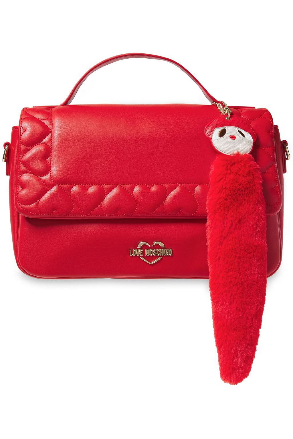 moschino red quilted bag