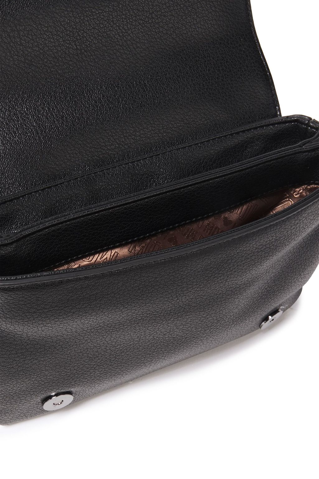 LOVE MOSCHINO Jacquard and faux textured-leather shoulder bag