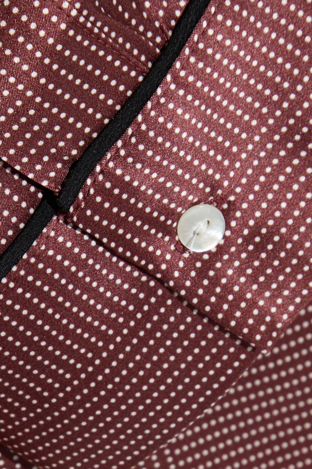 ASCENO London polka-dot washed-silk pajama shirt