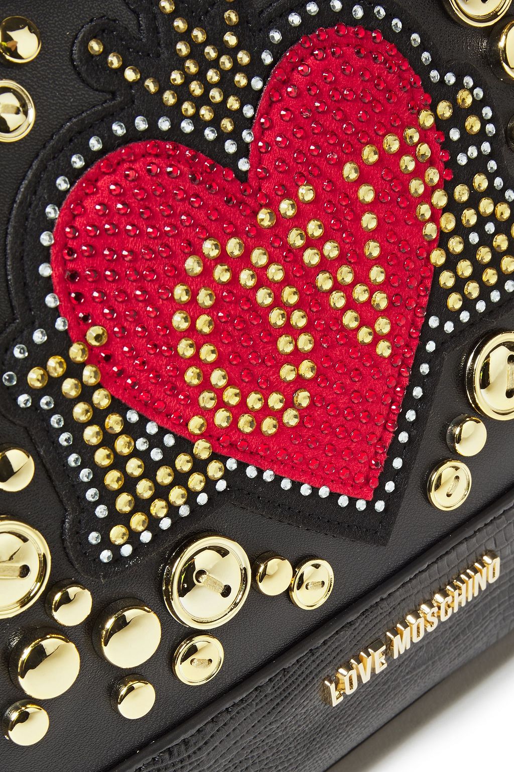 LOVE MOSCHINO Embellished quilted faux leather tote
