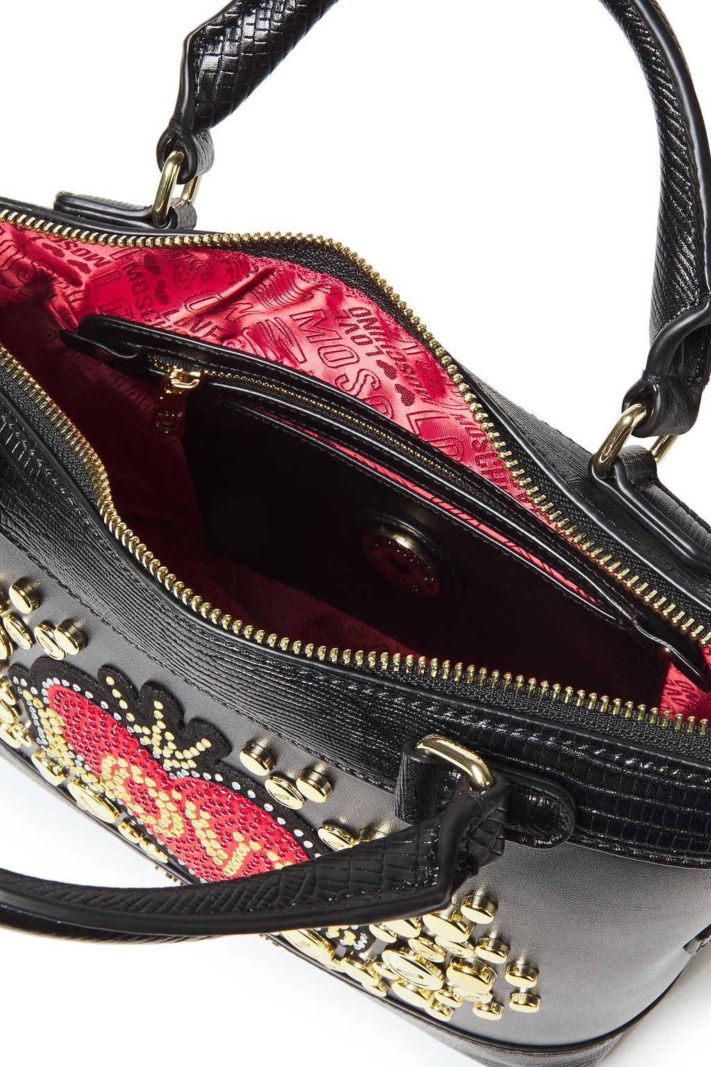 LOVE MOSCHINO Embellished quilted faux leather tote