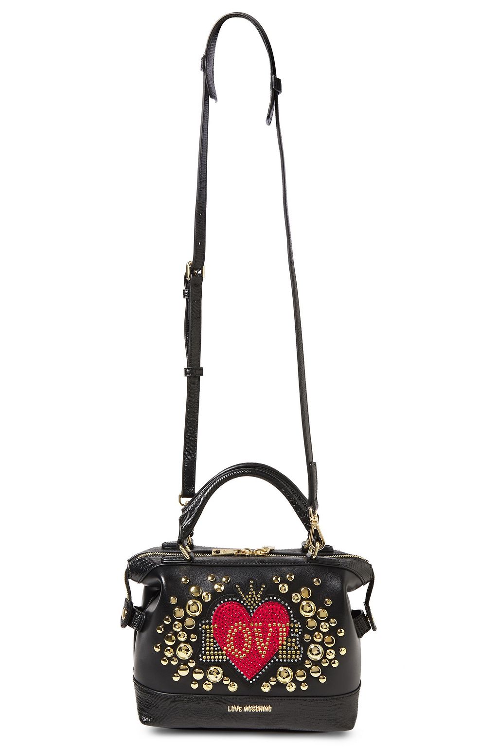 LOVE MOSCHINO Embellished quilted faux leather tote