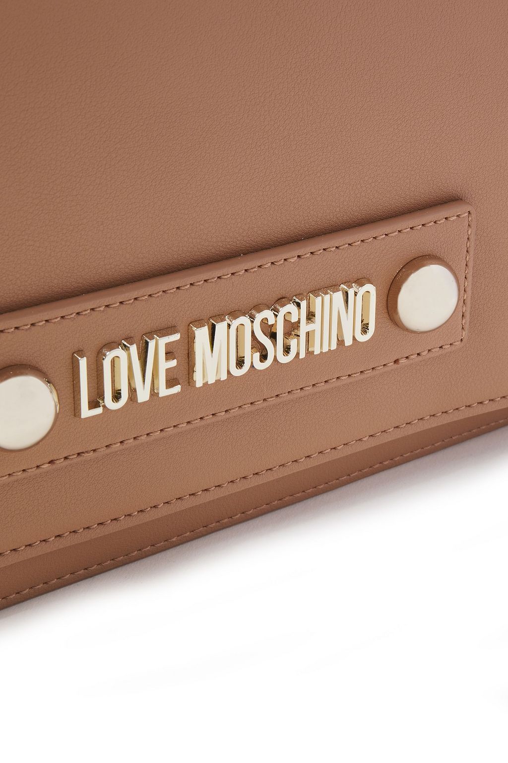 LOVE MOSCHINO Embellished faux pebbledleather shoulder bag Sale up