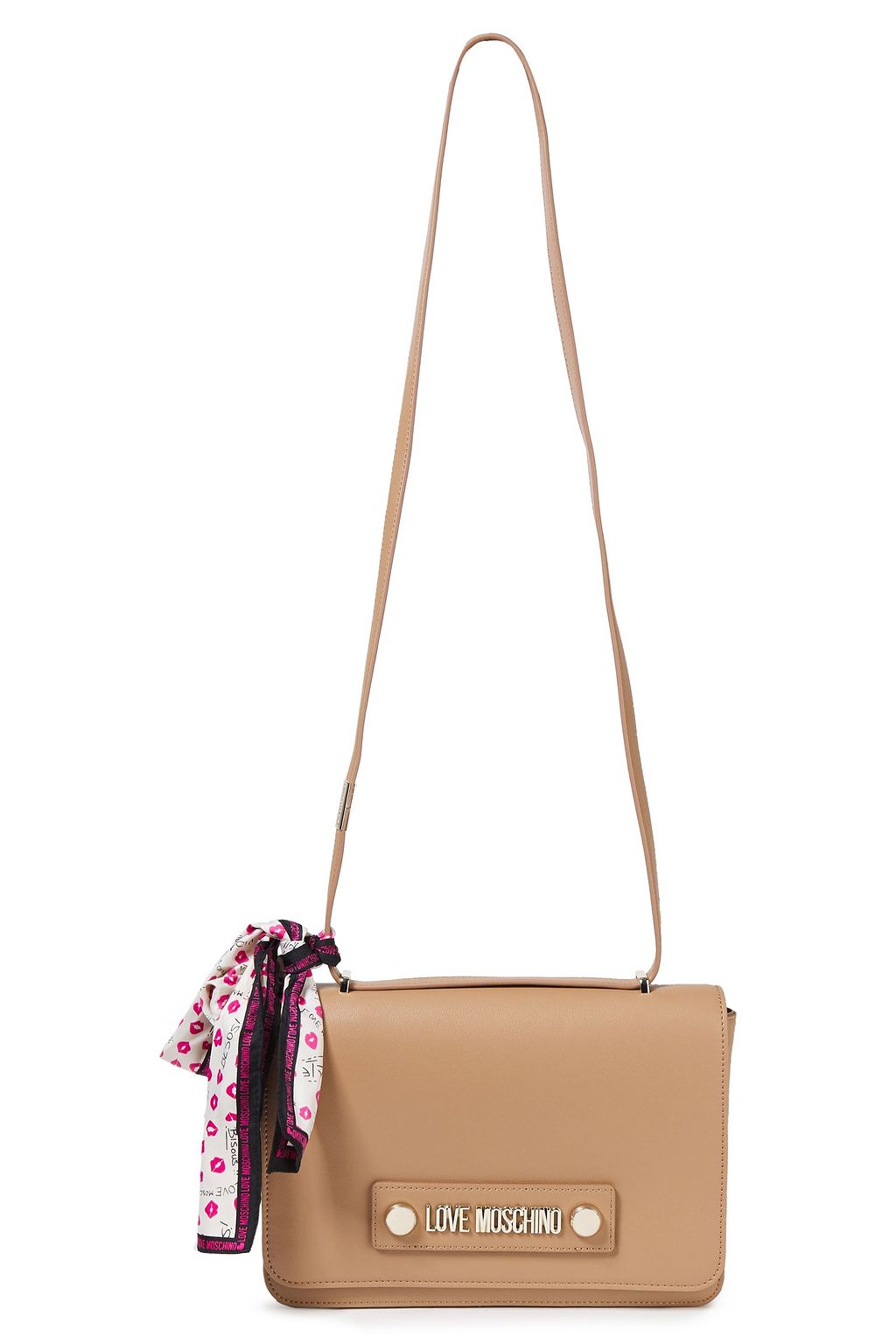 LOVE MOSCHINO Embellished faux pebbledleather shoulder bag Sale up