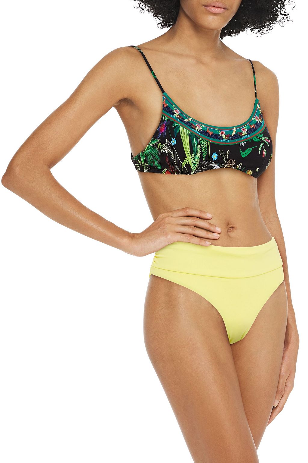 MELISSA ODABASH Bel Air ruched mid-rise bikini briefs
