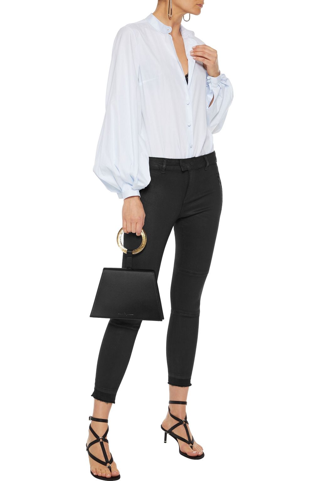 DL1961 Florence cropped coated mid-rise skinny jeans