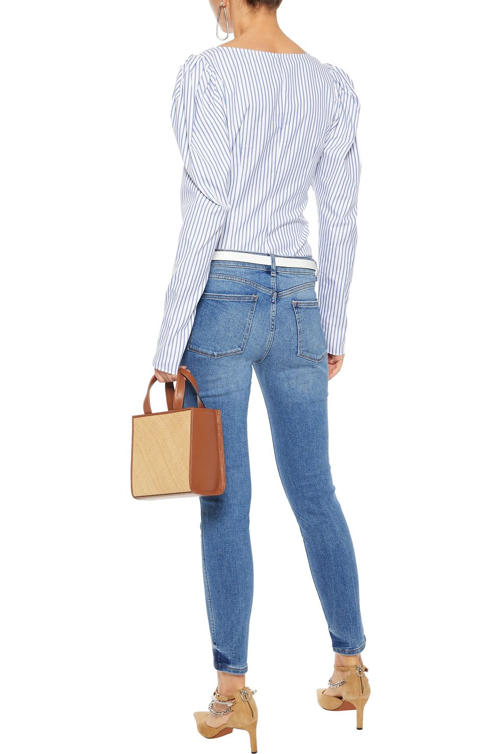 DL1961 Emma distressed low-rise skinny jeans