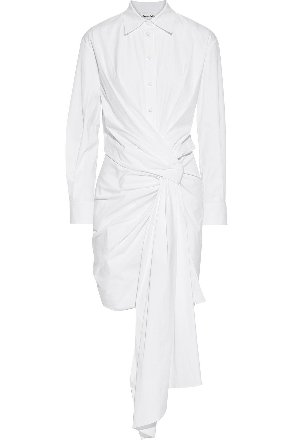 white twist shirt dress