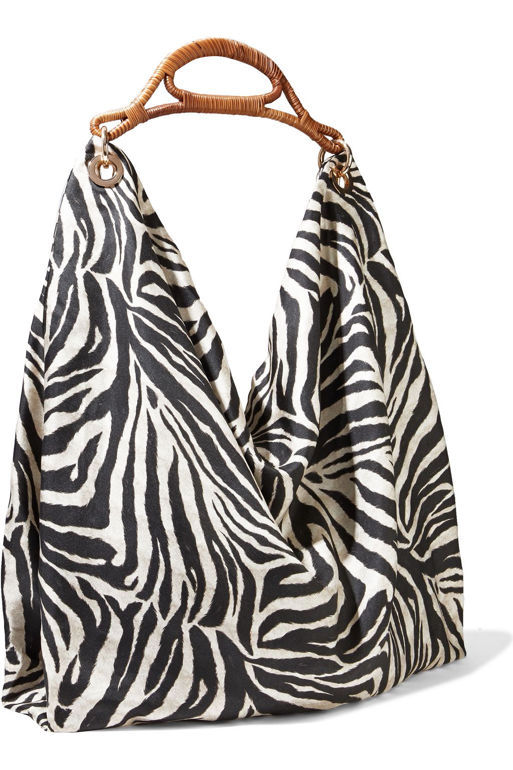 ZIMMERMANN Slouch floral-print satin-twill tote