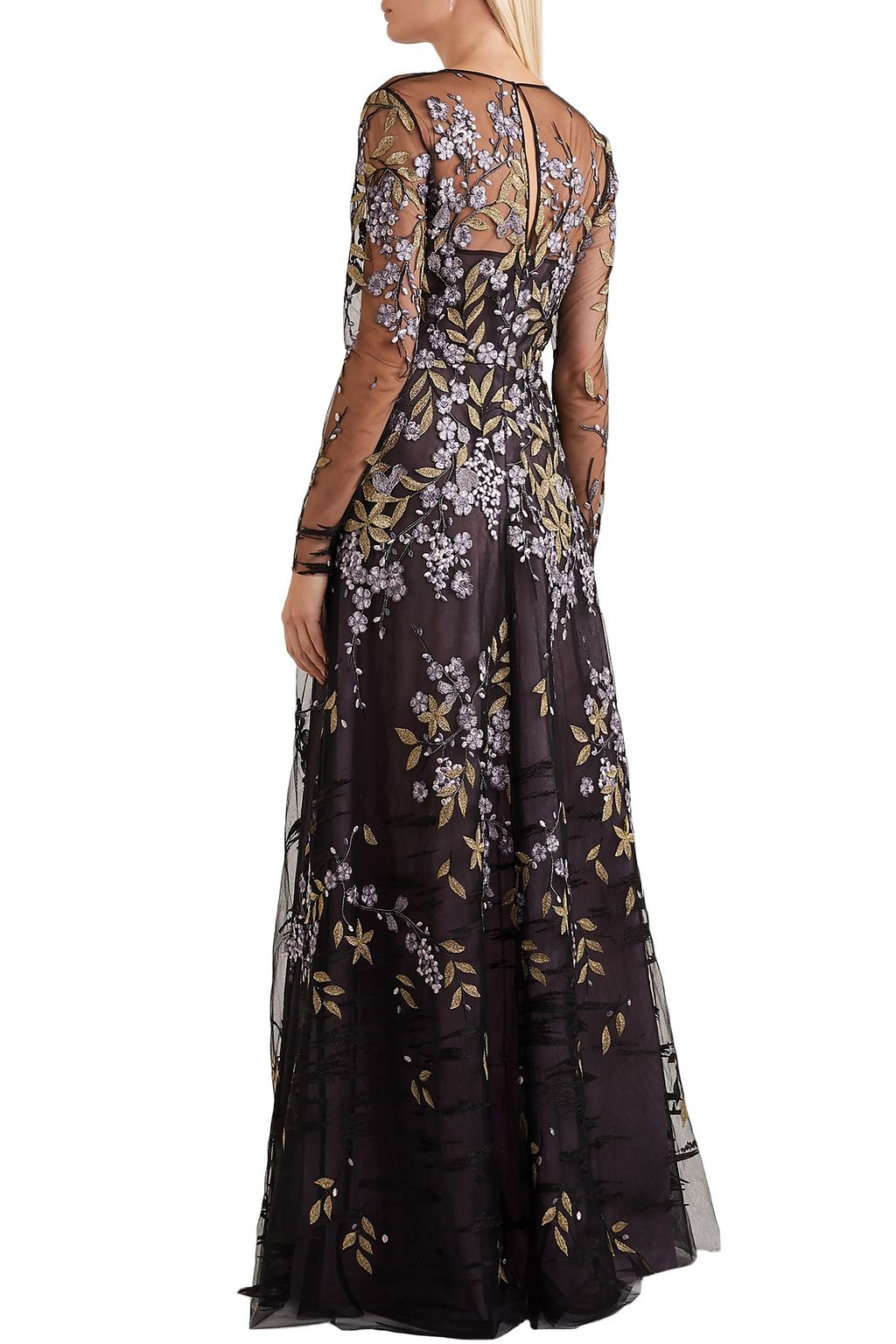 NAEEM KHAN Embroidered tulle gown