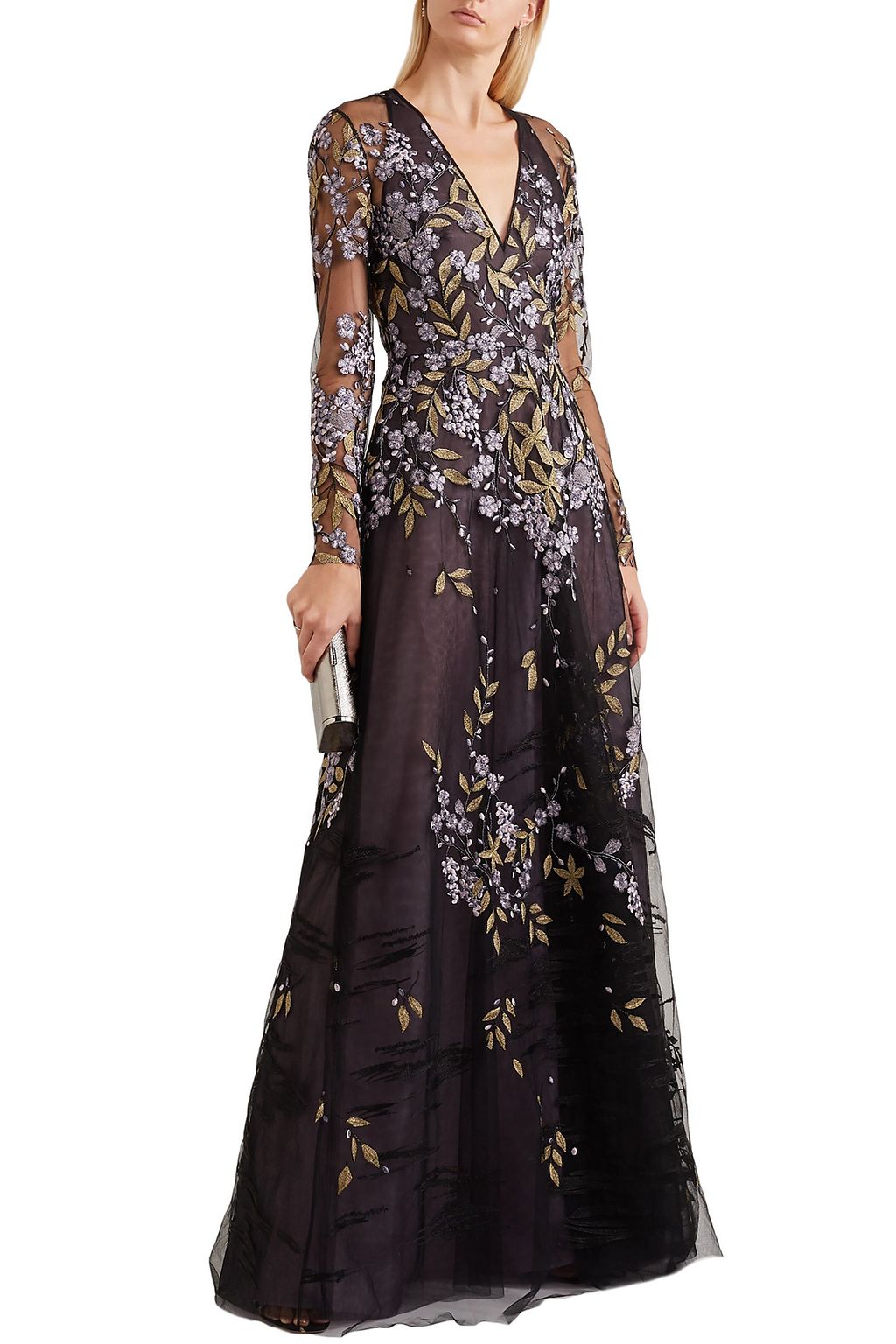 NAEEM KHAN Embroidered tulle gown