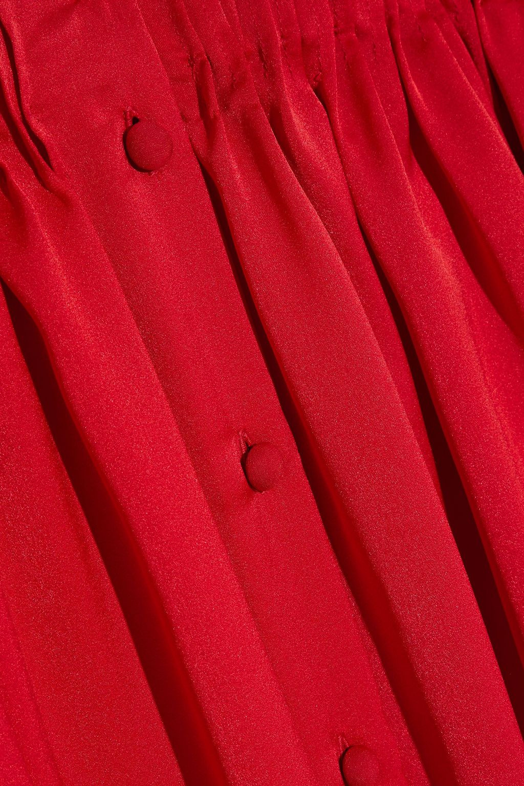 BY ANY OTHER NAME Pintucked satin-crepe midi skirt