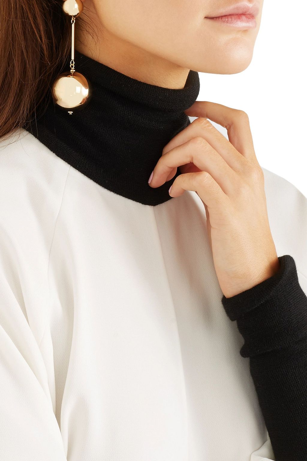 JW ANDERSON Sphere gold-plated earrings